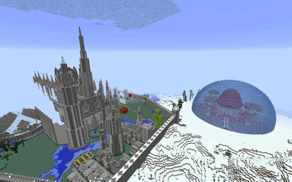 Imperator's Base castle and glass dome - Imperator's Base (Jesus Statue)