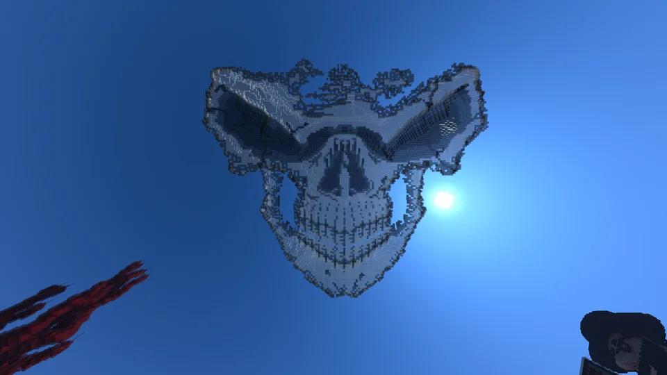 Block Game Jerusalem floating skull - Block Game Jerusalem